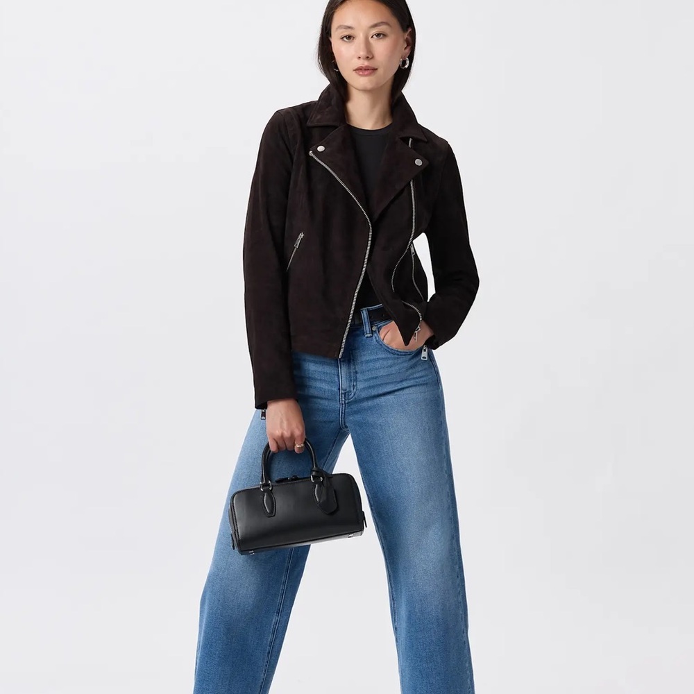 Quince Italian Leather Mini Bowler Crossbody Satchel - Picture 4 of 7